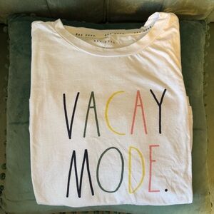 EUC Rae Dunn “Vacay Mode” women’s t-shirt size L